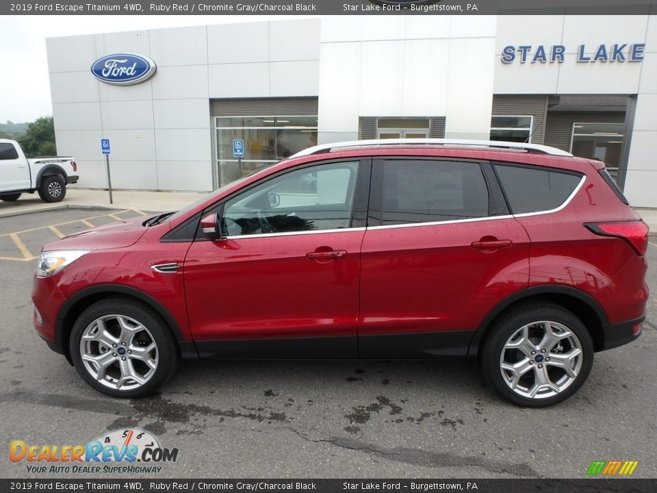 2019 Ford Escape Titanium 4WD Ruby Red / Chromite Gray/Charcoal Black Photo #10