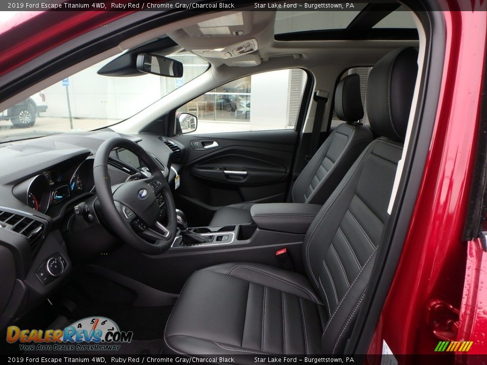 2019 Ford Escape Titanium 4WD Ruby Red / Chromite Gray/Charcoal Black Photo #11
