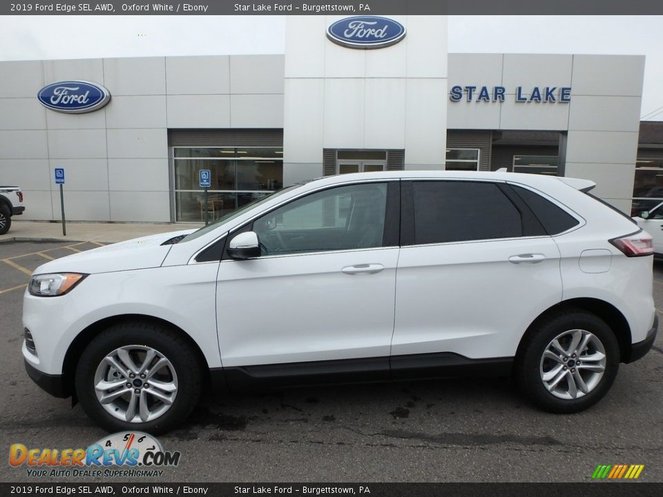 2019 Ford Edge SEL AWD Oxford White / Ebony Photo #1