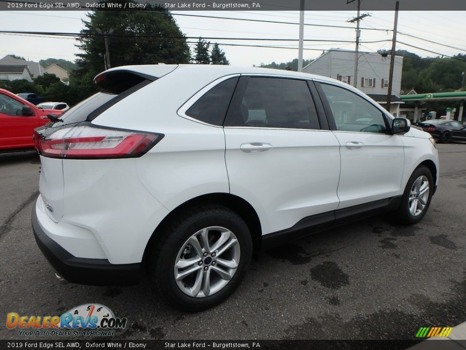 2019 Ford Edge SEL AWD Oxford White / Ebony Photo #5