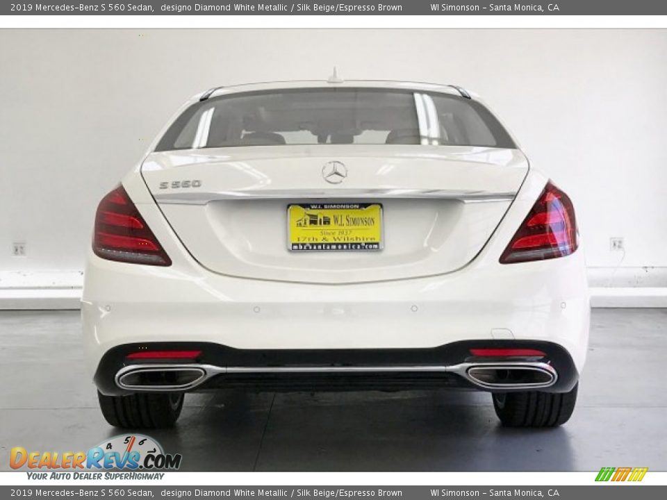 2019 Mercedes-Benz S 560 Sedan designo Diamond White Metallic / Silk Beige/Espresso Brown Photo #3