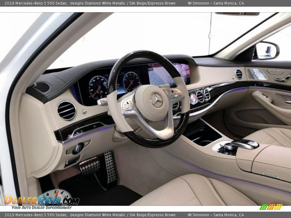 2019 Mercedes-Benz S 560 Sedan designo Diamond White Metallic / Silk Beige/Espresso Brown Photo #4