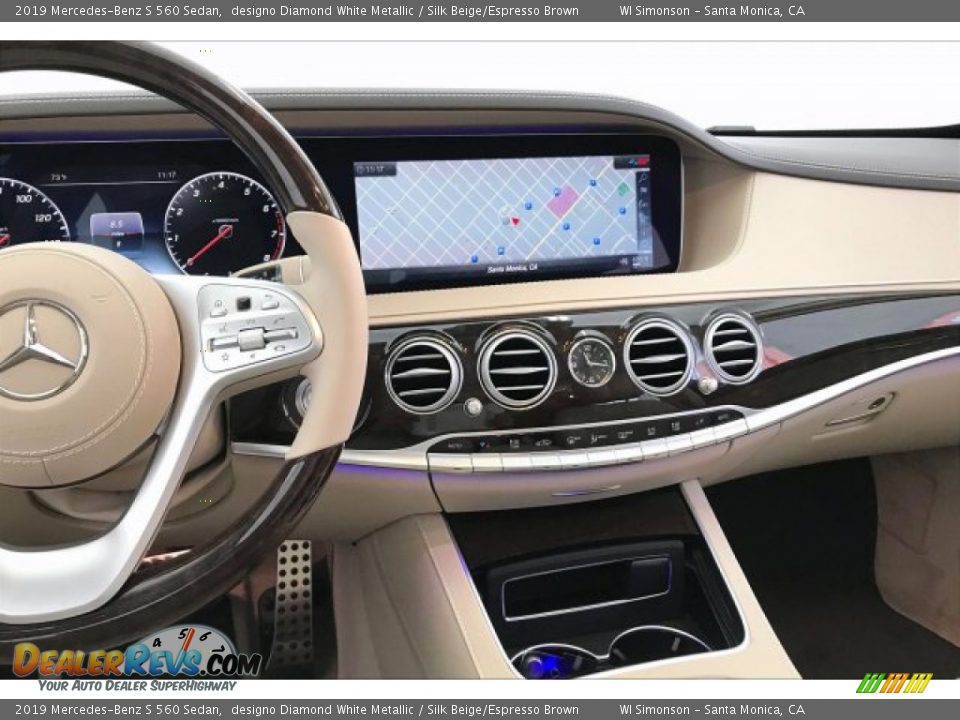 2019 Mercedes-Benz S 560 Sedan designo Diamond White Metallic / Silk Beige/Espresso Brown Photo #6