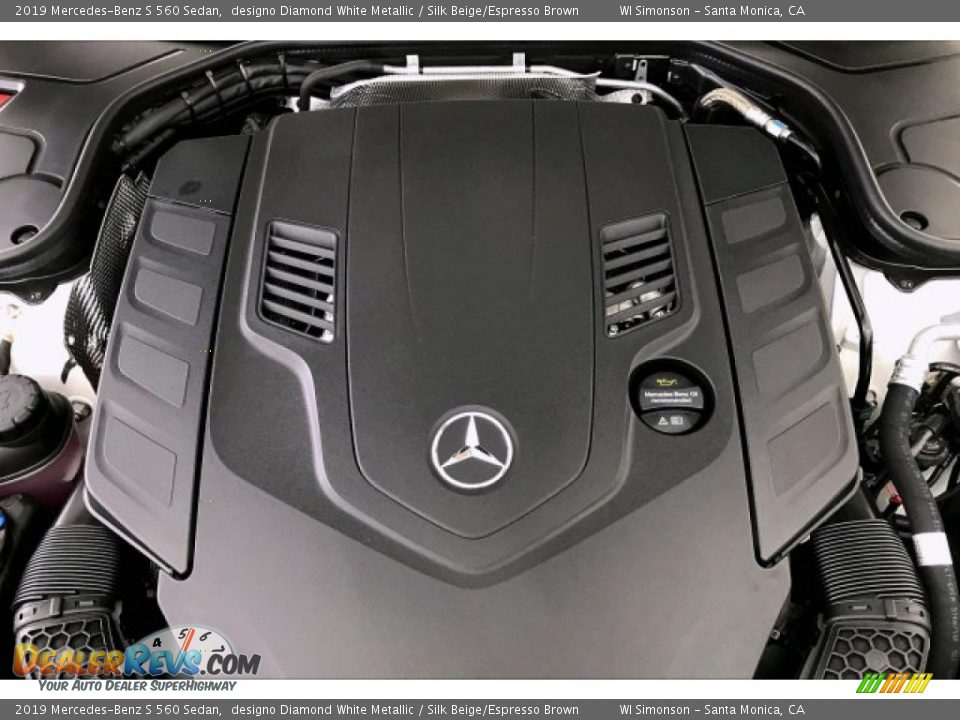 2019 Mercedes-Benz S 560 Sedan designo Diamond White Metallic / Silk Beige/Espresso Brown Photo #8