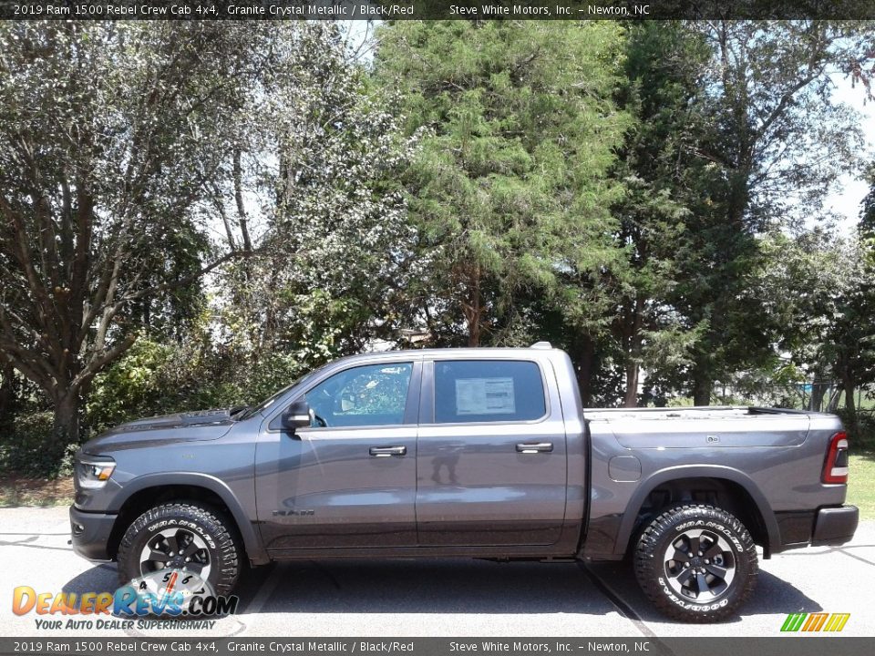 2019 Ram 1500 Rebel Crew Cab 4x4 Granite Crystal Metallic / Black/Red Photo #1
