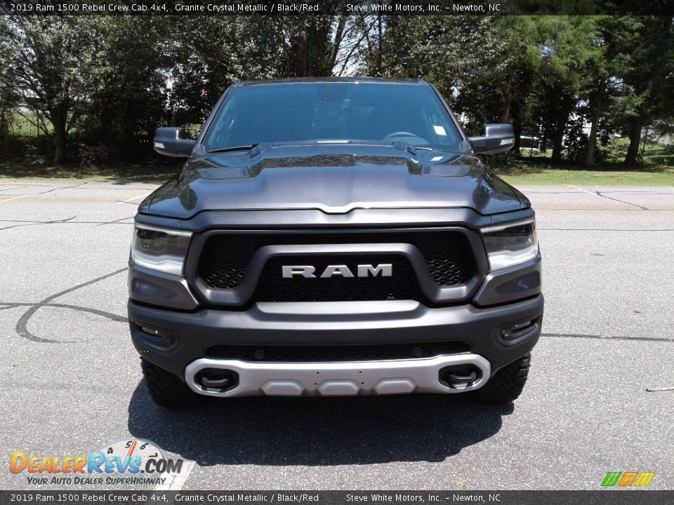 2019 Ram 1500 Rebel Crew Cab 4x4 Granite Crystal Metallic / Black/Red Photo #3