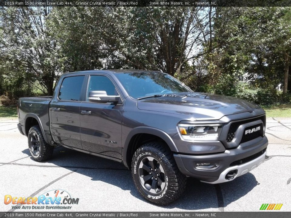 2019 Ram 1500 Rebel Crew Cab 4x4 Granite Crystal Metallic / Black/Red Photo #4