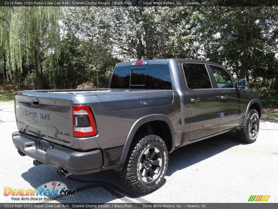 2019 Ram 1500 Rebel Crew Cab 4x4 Granite Crystal Metallic / Black/Red Photo #6
