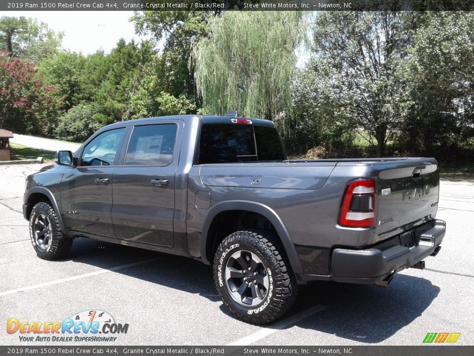 2019 Ram 1500 Rebel Crew Cab 4x4 Granite Crystal Metallic / Black/Red Photo #8