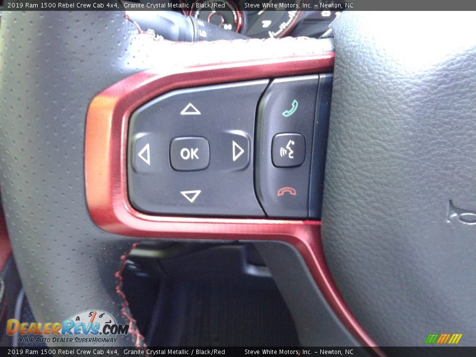 2019 Ram 1500 Rebel Crew Cab 4x4 Granite Crystal Metallic / Black/Red Photo #18