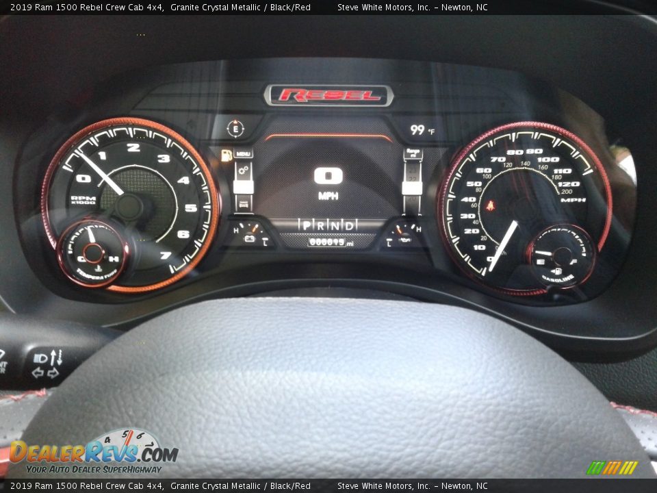 2019 Ram 1500 Rebel Crew Cab 4x4 Granite Crystal Metallic / Black/Red Photo #20