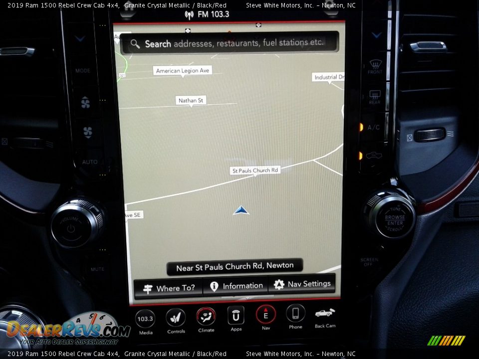 2019 Ram 1500 Rebel Crew Cab 4x4 Granite Crystal Metallic / Black/Red Photo #25