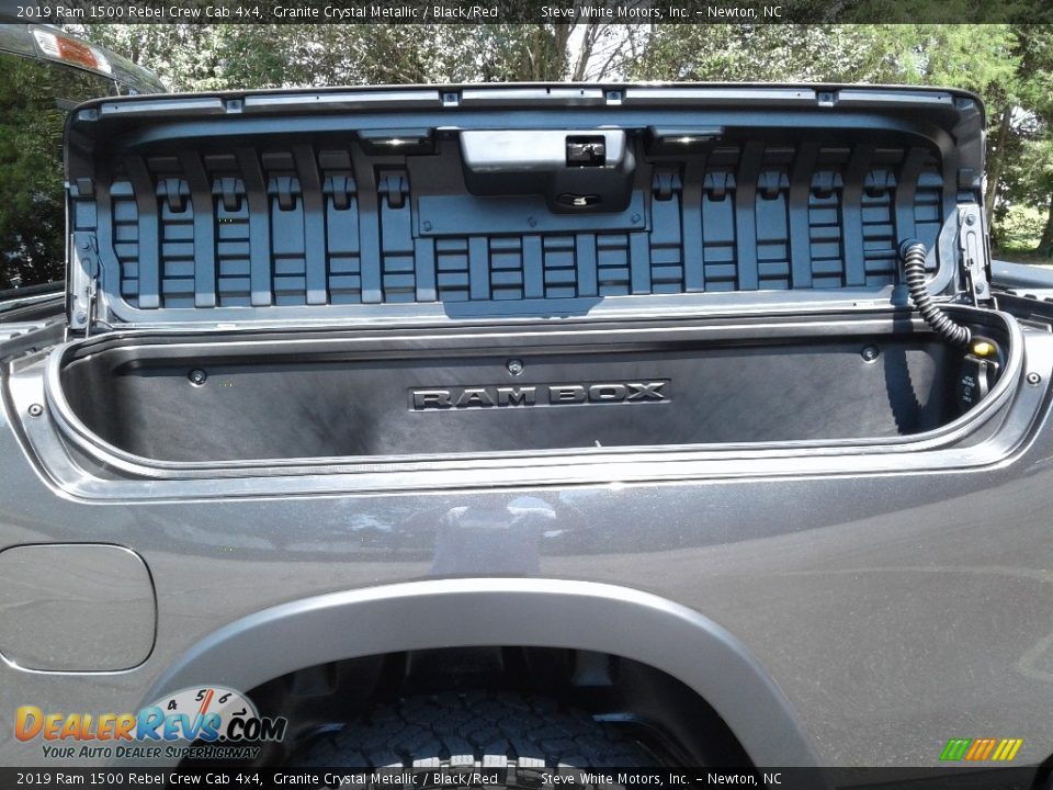 2019 Ram 1500 Rebel Crew Cab 4x4 Granite Crystal Metallic / Black/Red Photo #33