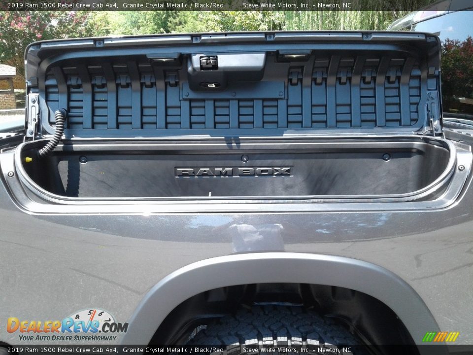 2019 Ram 1500 Rebel Crew Cab 4x4 Granite Crystal Metallic / Black/Red Photo #34