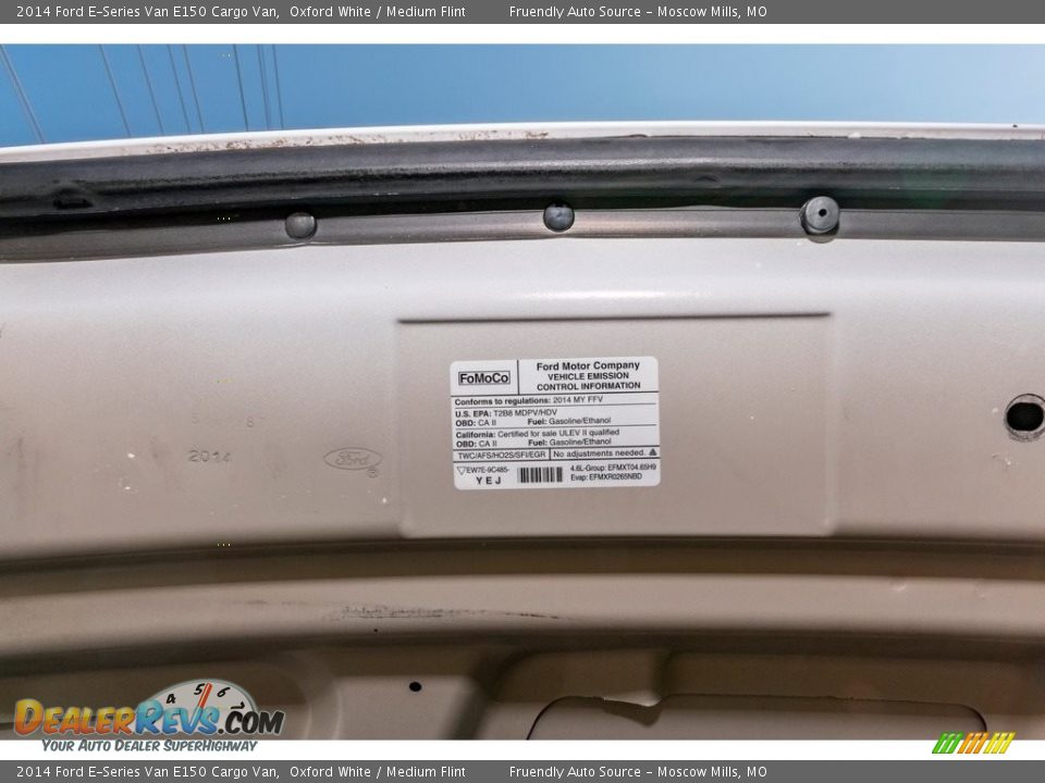 2014 Ford E-Series Van E150 Cargo Van Oxford White / Medium Flint Photo #23