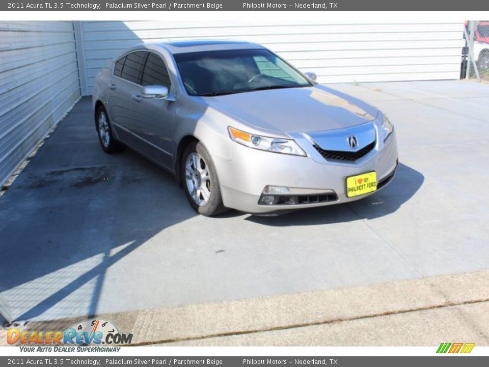 2011 Acura TL 3.5 Technology Paladium Silver Pearl / Parchment Beige Photo #2