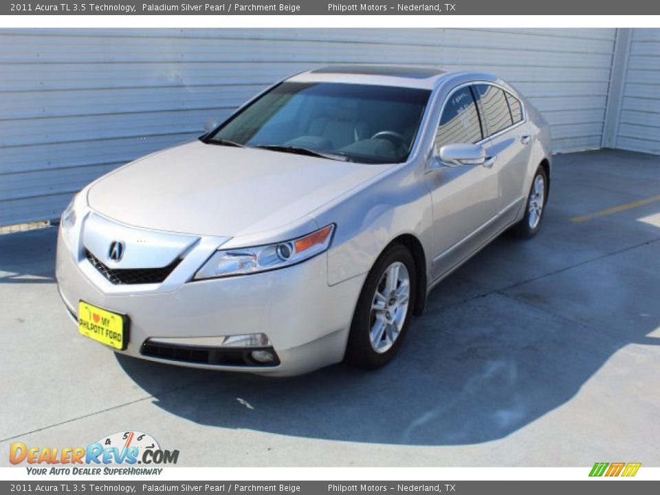 2011 Acura TL 3.5 Technology Paladium Silver Pearl / Parchment Beige Photo #4