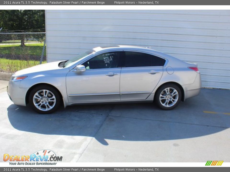 2011 Acura TL 3.5 Technology Paladium Silver Pearl / Parchment Beige Photo #5