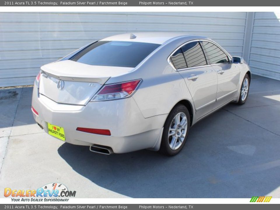2011 Acura TL 3.5 Technology Paladium Silver Pearl / Parchment Beige Photo #8