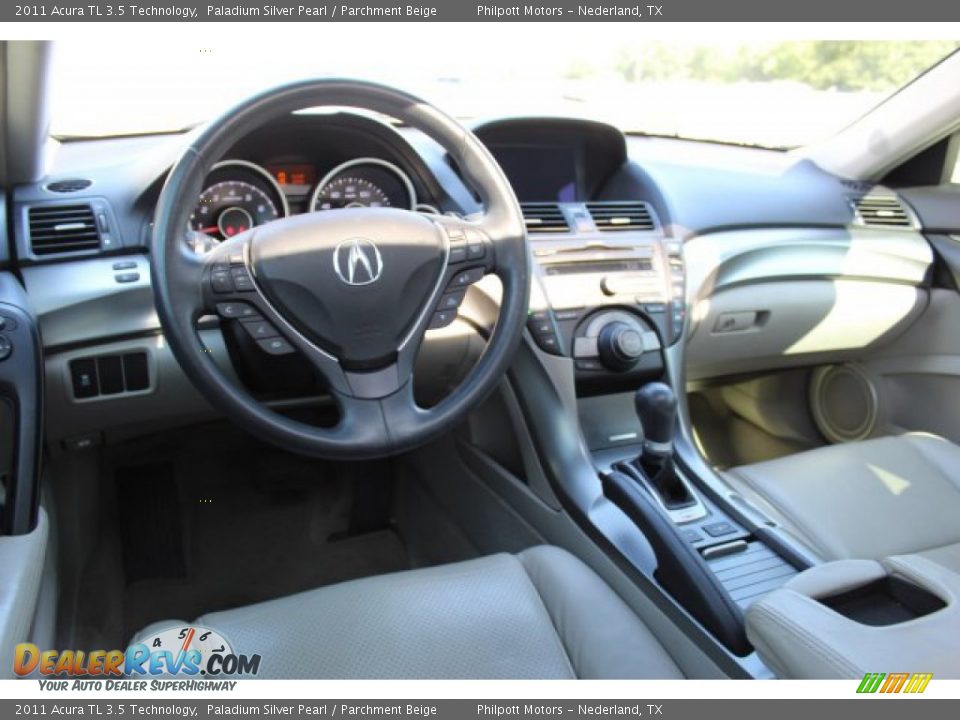 2011 Acura TL 3.5 Technology Paladium Silver Pearl / Parchment Beige Photo #22