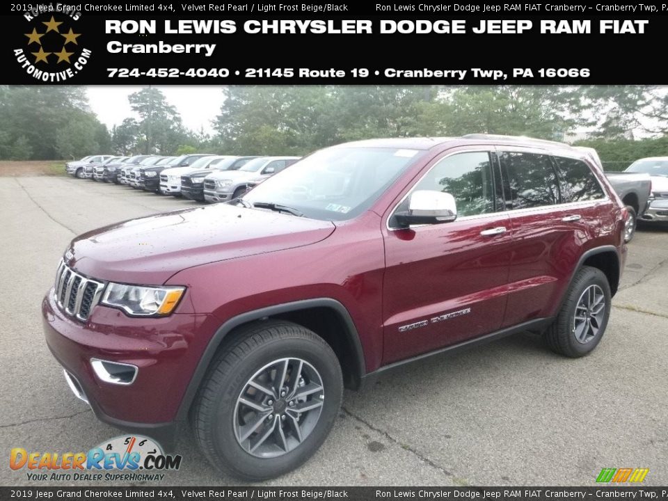 2019 Jeep Grand Cherokee Limited 4x4 Velvet Red Pearl / Light Frost Beige/Black Photo #1
