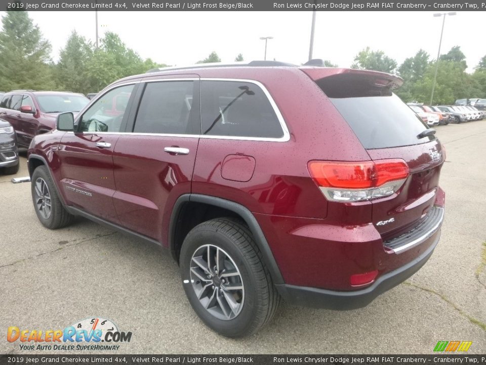 2019 Jeep Grand Cherokee Limited 4x4 Velvet Red Pearl / Light Frost Beige/Black Photo #3
