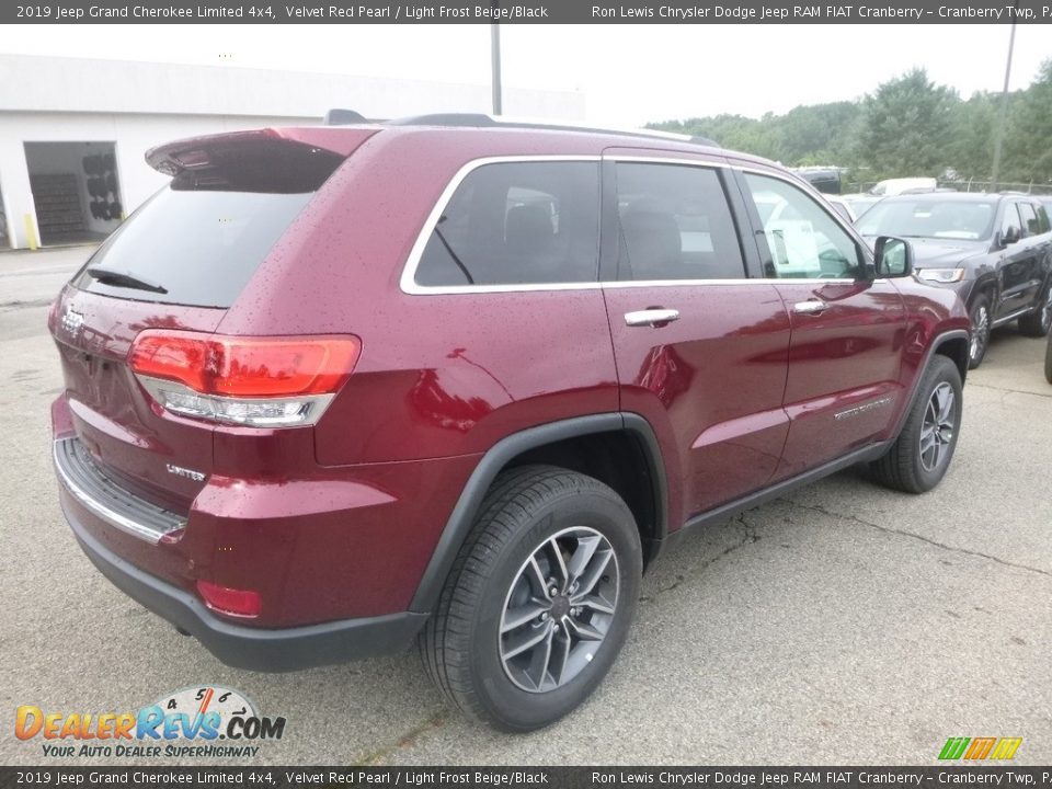 2019 Jeep Grand Cherokee Limited 4x4 Velvet Red Pearl / Light Frost Beige/Black Photo #5
