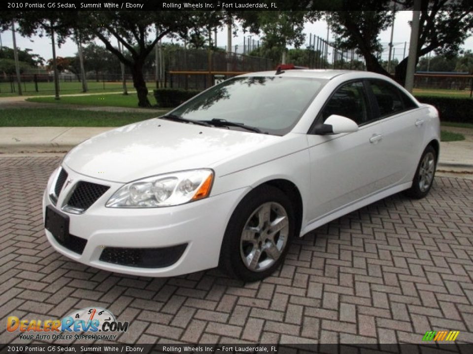 2010 Pontiac G6 Sedan Summit White / Ebony Photo #1