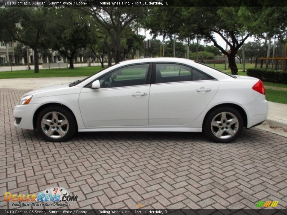 2010 Pontiac G6 Sedan Summit White / Ebony Photo #3