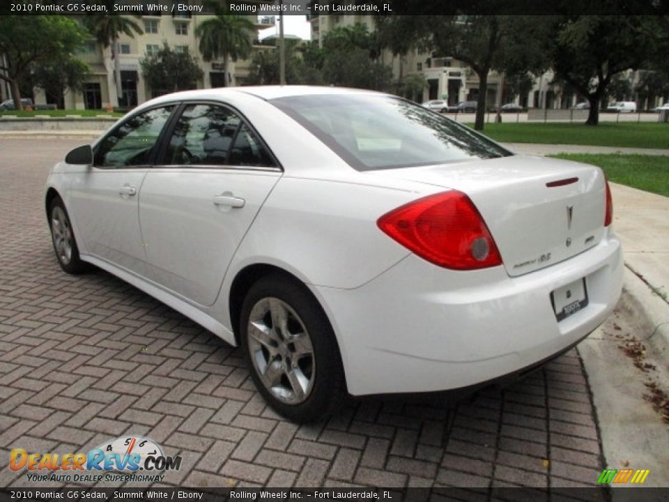 2010 Pontiac G6 Sedan Summit White / Ebony Photo #5