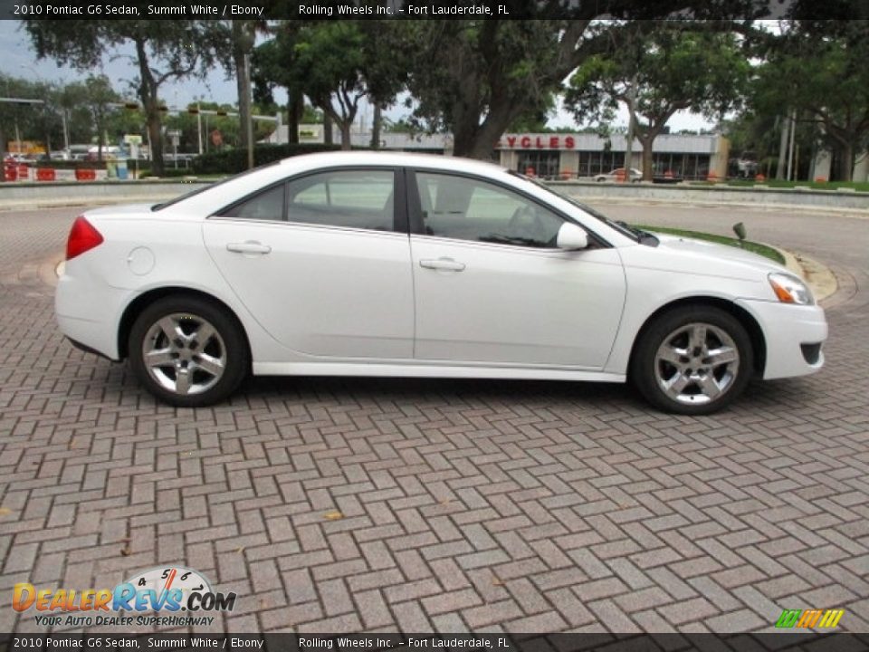 2010 Pontiac G6 Sedan Summit White / Ebony Photo #11