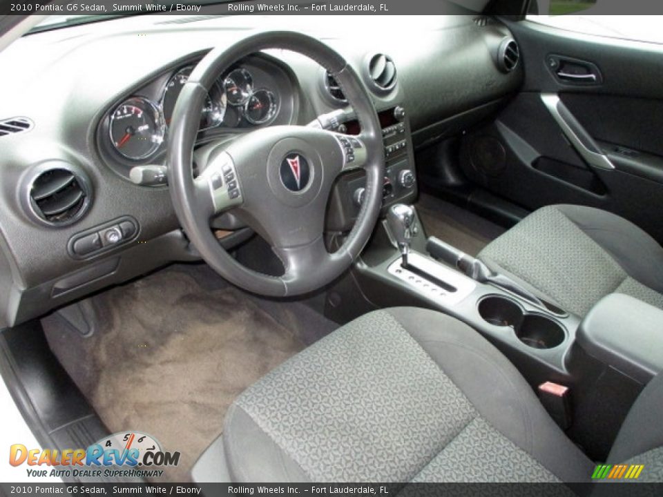 2010 Pontiac G6 Sedan Summit White / Ebony Photo #12