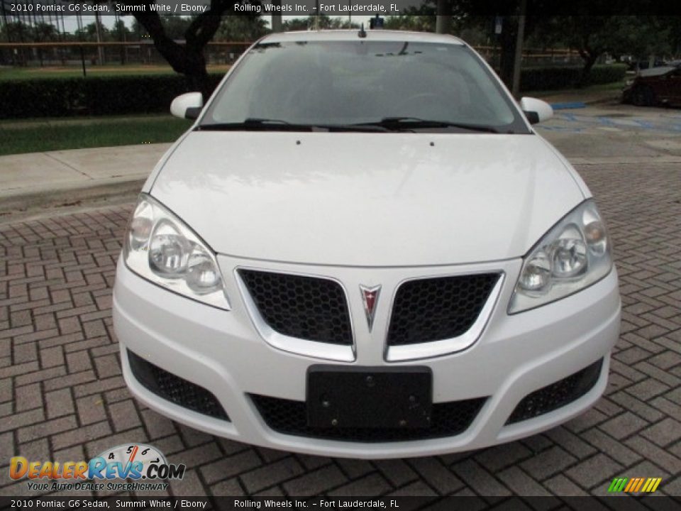 2010 Pontiac G6 Sedan Summit White / Ebony Photo #15