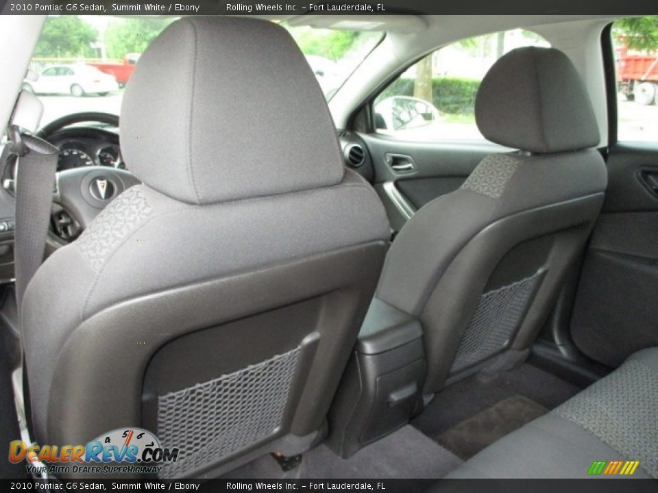 2010 Pontiac G6 Sedan Summit White / Ebony Photo #24