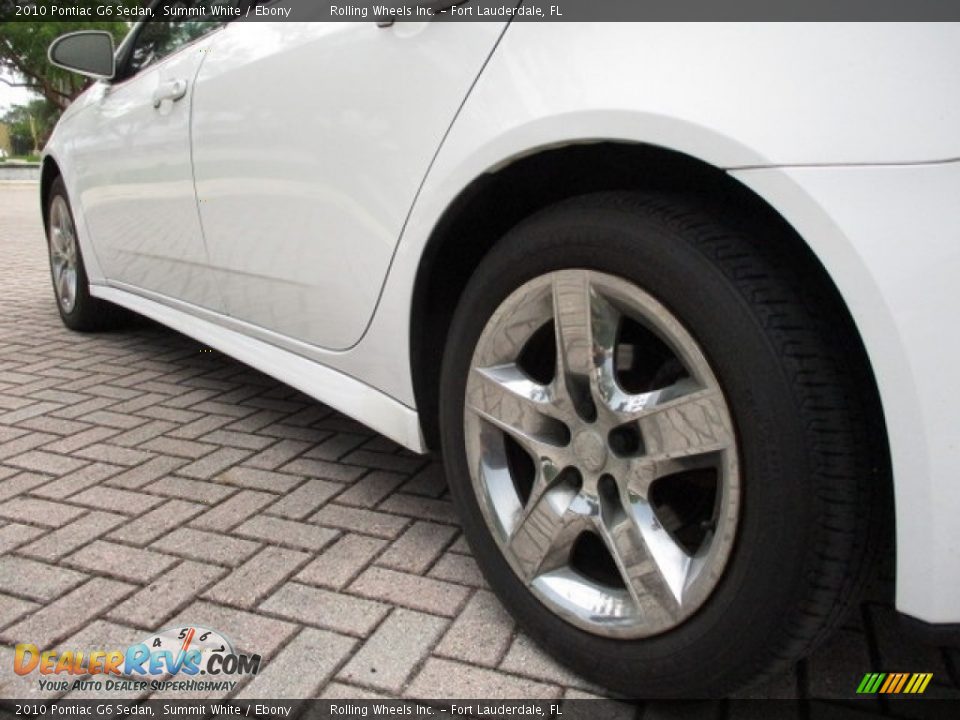 2010 Pontiac G6 Sedan Summit White / Ebony Photo #25