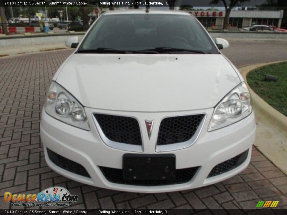 2010 Pontiac G6 Sedan Summit White / Ebony Photo #28