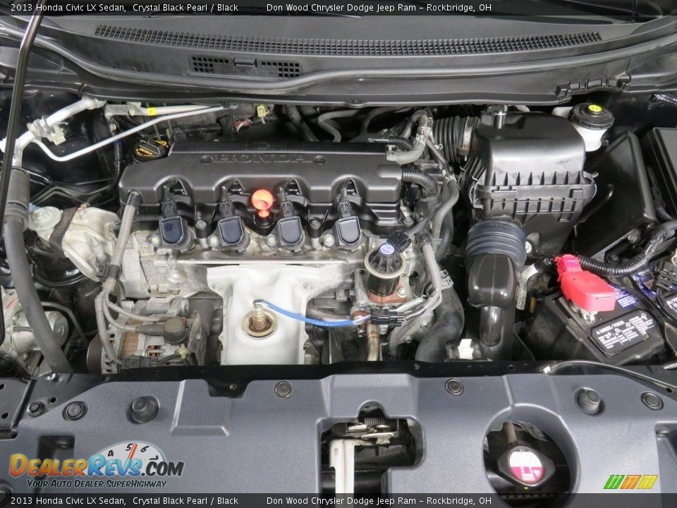 2013 Honda Civic LX Sedan Crystal Black Pearl / Black Photo #6