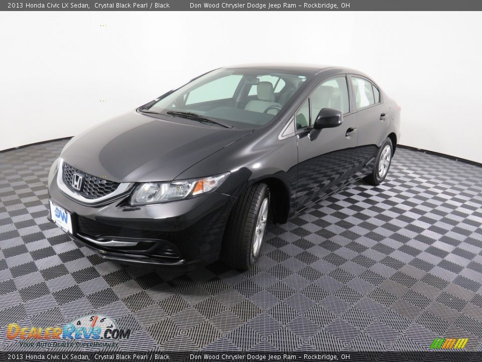 2013 Honda Civic LX Sedan Crystal Black Pearl / Black Photo #7