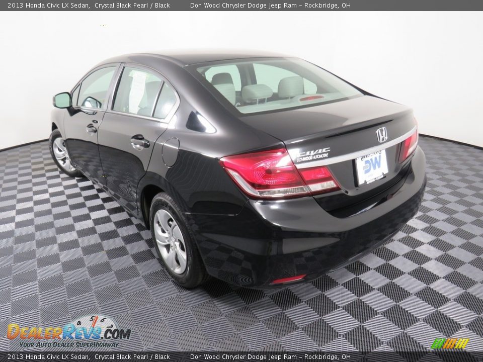 2013 Honda Civic LX Sedan Crystal Black Pearl / Black Photo #8