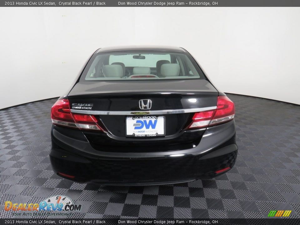 2013 Honda Civic LX Sedan Crystal Black Pearl / Black Photo #9