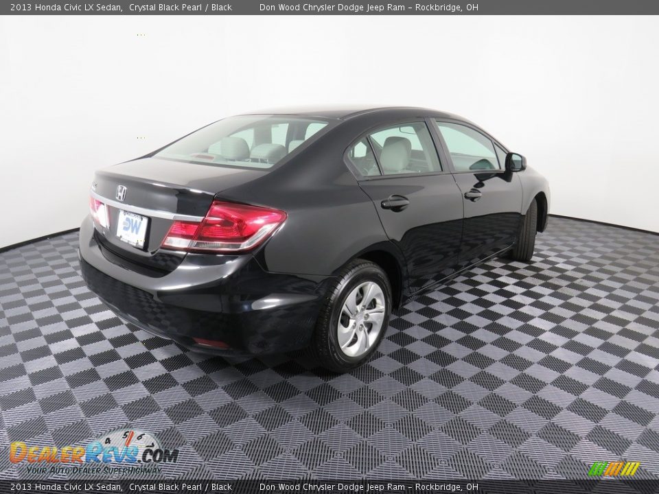 2013 Honda Civic LX Sedan Crystal Black Pearl / Black Photo #12