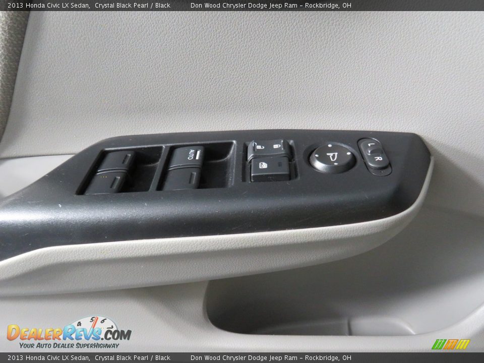 2013 Honda Civic LX Sedan Crystal Black Pearl / Black Photo #13