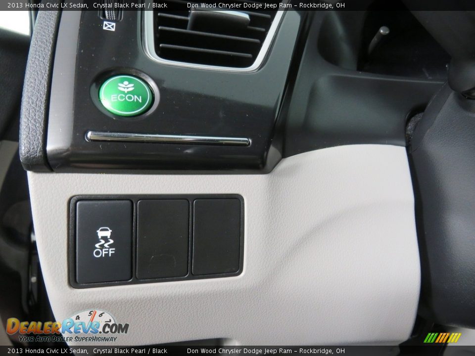 2013 Honda Civic LX Sedan Crystal Black Pearl / Black Photo #14