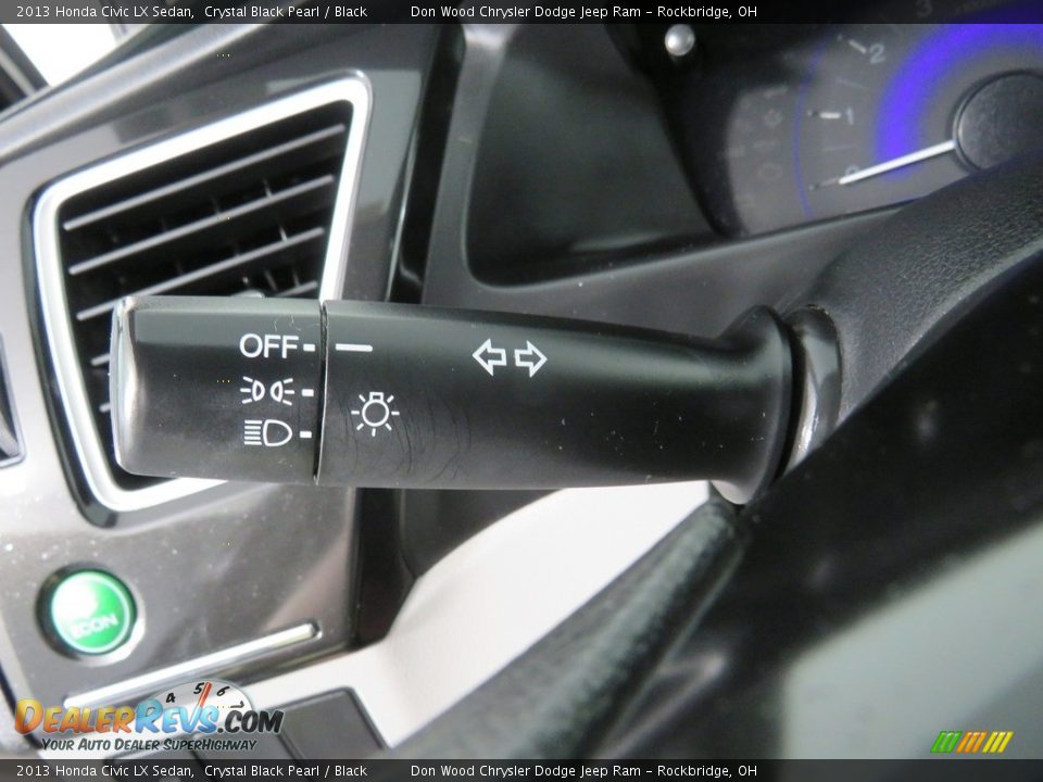 2013 Honda Civic LX Sedan Crystal Black Pearl / Black Photo #15