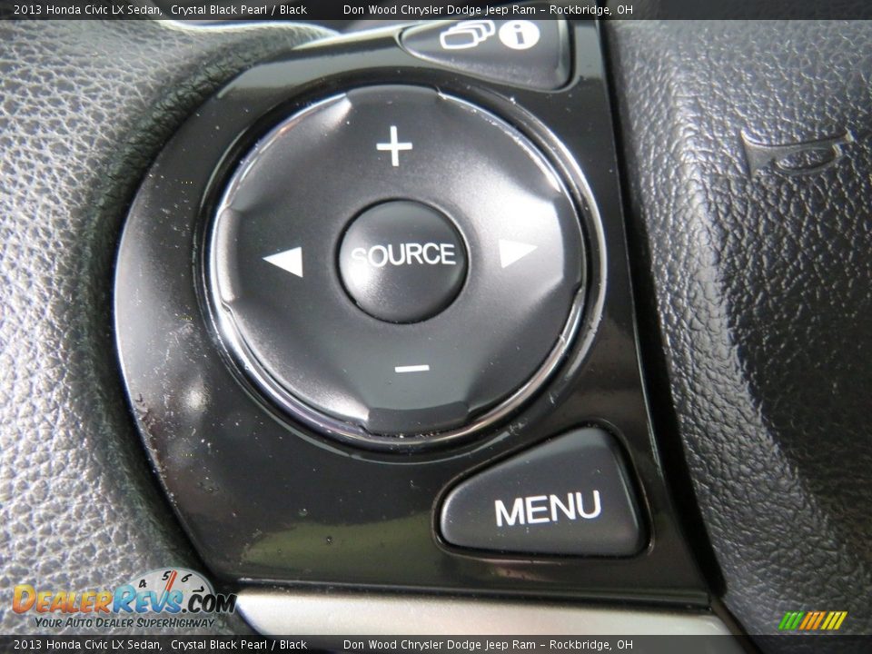 2013 Honda Civic LX Sedan Crystal Black Pearl / Black Photo #16