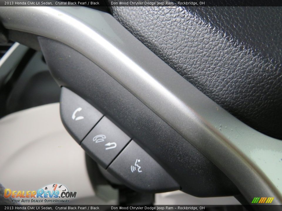2013 Honda Civic LX Sedan Crystal Black Pearl / Black Photo #17