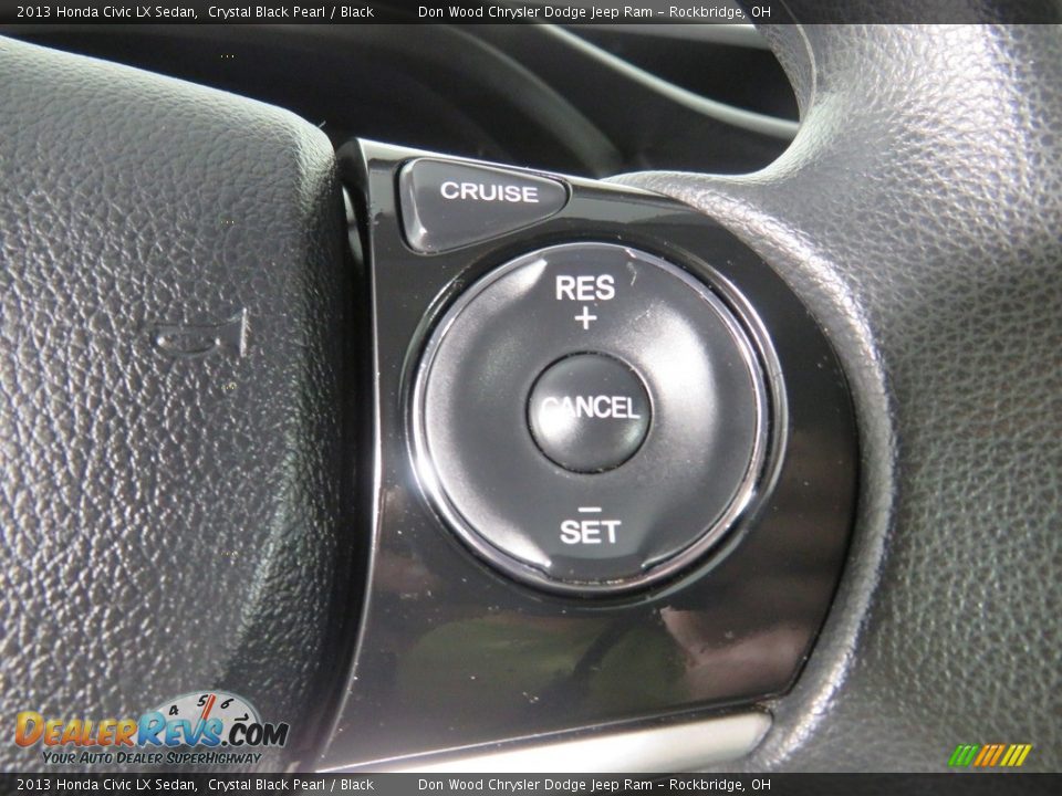 2013 Honda Civic LX Sedan Crystal Black Pearl / Black Photo #18