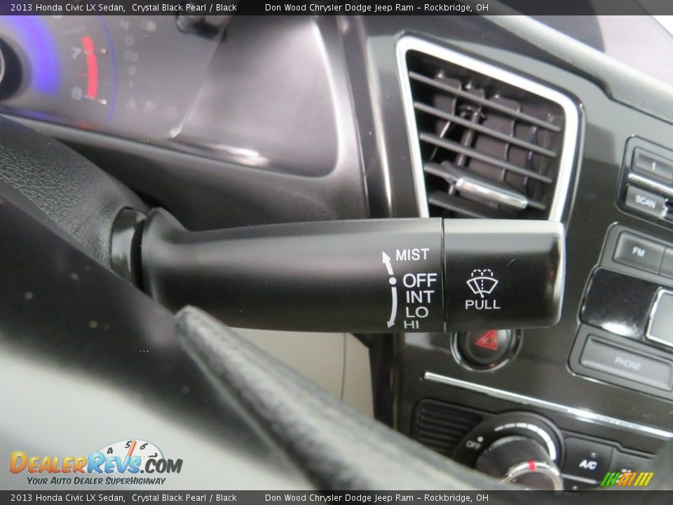 2013 Honda Civic LX Sedan Crystal Black Pearl / Black Photo #19