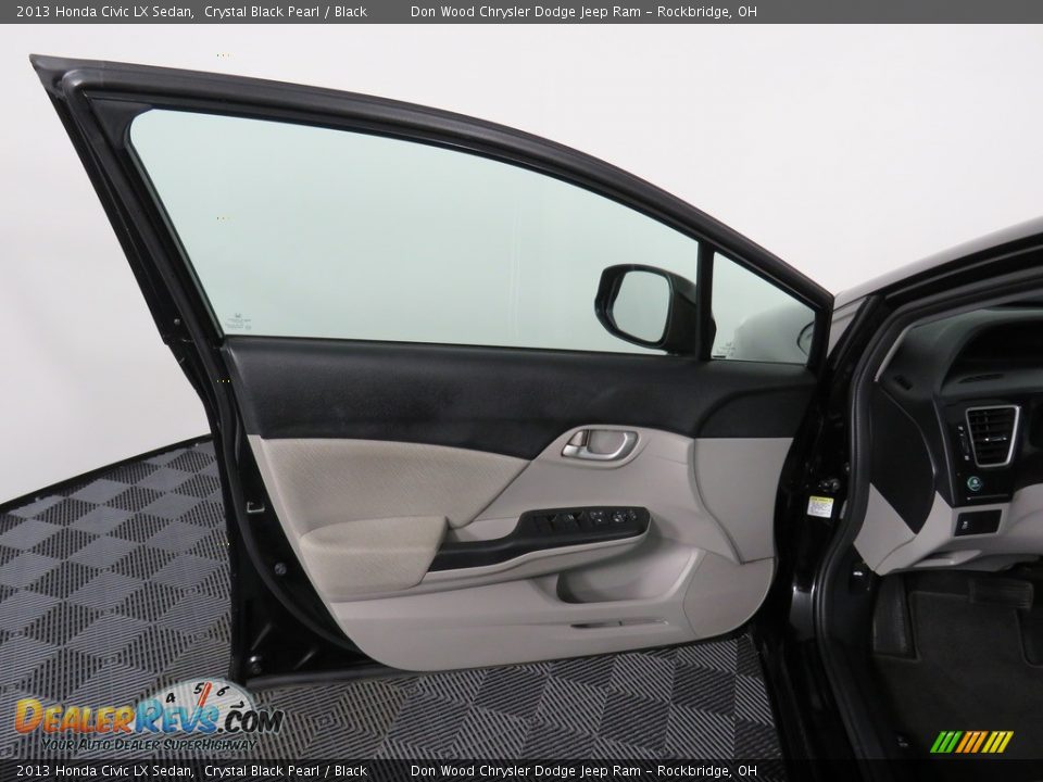 2013 Honda Civic LX Sedan Crystal Black Pearl / Black Photo #21