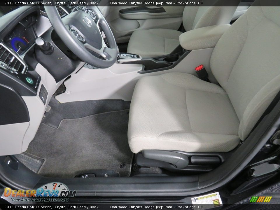 2013 Honda Civic LX Sedan Crystal Black Pearl / Black Photo #22